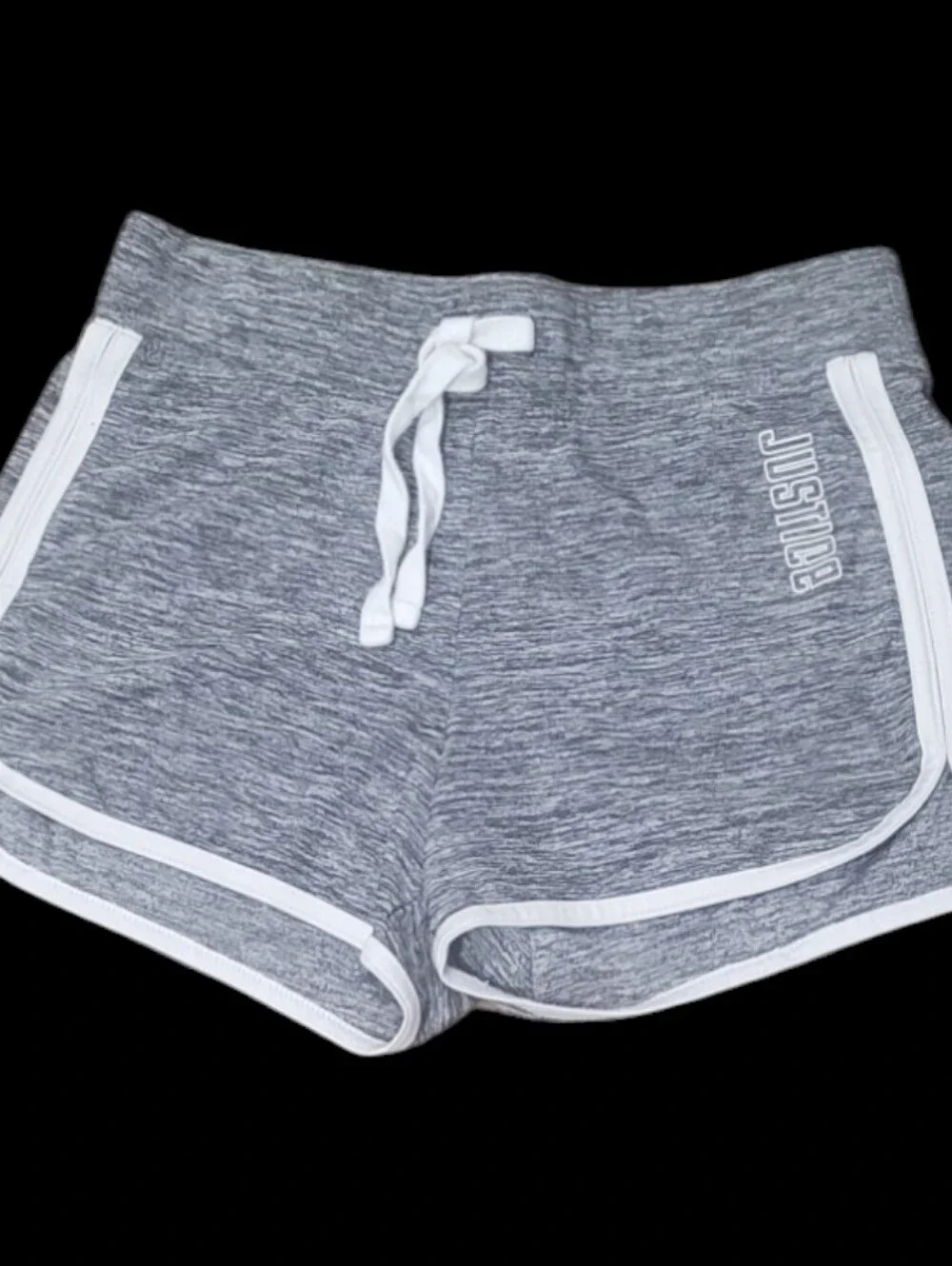 Justice Girl's Heathered Gray Dophin Shorts